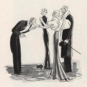 a glamorous life - man kissing ladies hand - 1920s cartoon.jpg